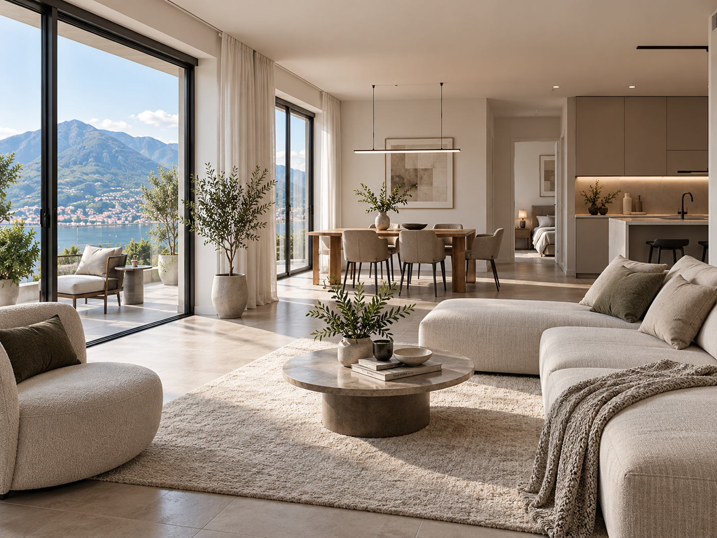Living di appartamento ristrutturato