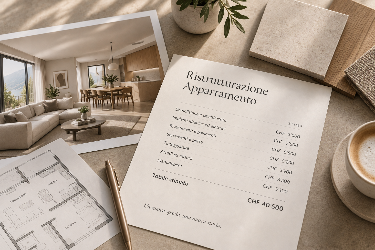 Preventivo per la ristrutturazione di un appartamento